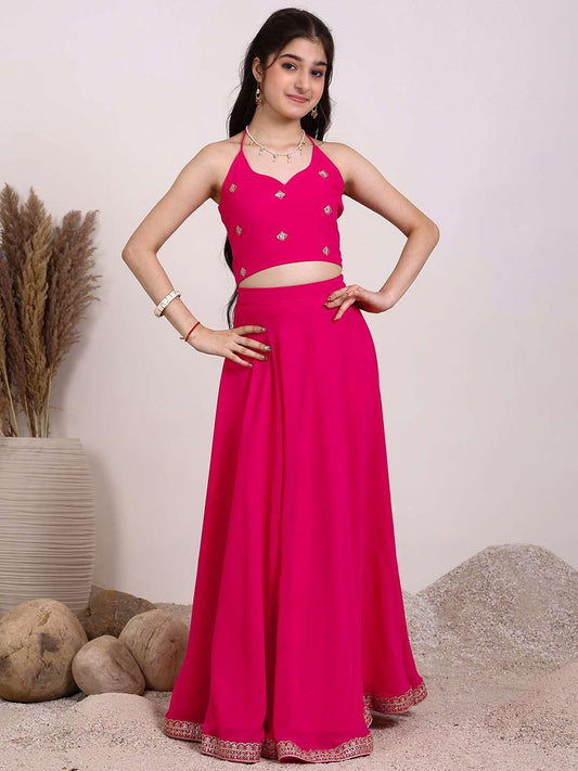 Girls Embroidered Ready to Wear Lehenga
