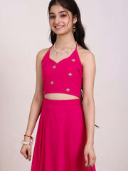 Girls Embroidered Ready to Wear Lehenga