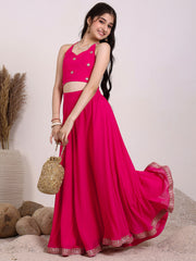 Girls Embroidered Ready to Wear Lehenga