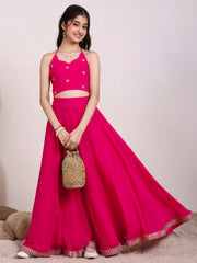 Girls Embroidered Ready to Wear Lehenga