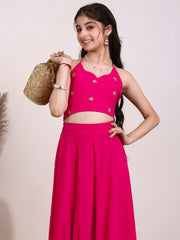 Girls Embroidered Ready to Wear Lehenga