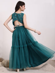 Girls Embroidered Thread Work Ready to Wear Lehenga