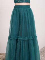 Girls Embroidered Thread Work Ready to Wear Lehenga