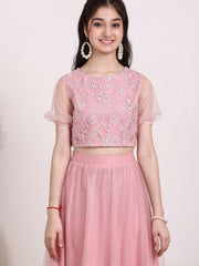 Girls Embroidered Thread Work Ready to Wear Lehenga & Blouse