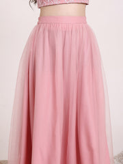 Girls Embroidered Thread Work Ready to Wear Lehenga & Blouse