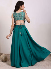 Girls Embroidered Ready to Wear Lehenga & Blouse