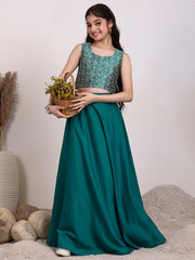 Girls Embroidered Ready to Wear Lehenga & Blouse