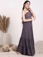 Girls Embroidered Thread Work Ready to Wear Lehenga