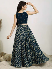 Girls Embroidered Thread Work Ready to Wear Lehenga