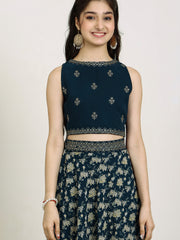 Girls Embroidered Thread Work Ready to Wear Lehenga