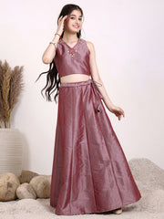 Girls Embroidered Thread Work Ready to Wear Lehenga & Choli