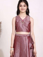 Girls Embroidered Thread Work Ready to Wear Lehenga & Choli