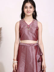 Girls Embroidered Thread Work Ready to Wear Lehenga & Choli