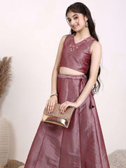 Girls Embroidered Thread Work Ready to Wear Lehenga & Choli