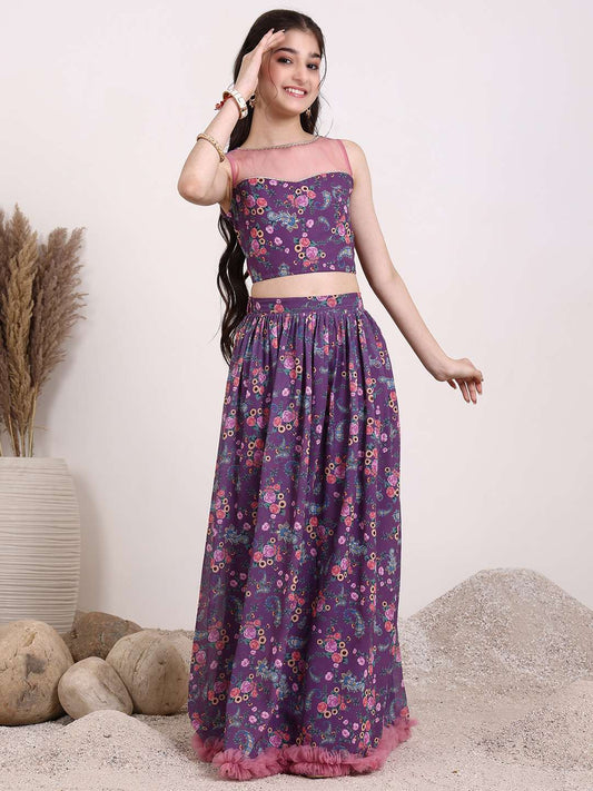 Girls Printed Ready to Wear Lehenga