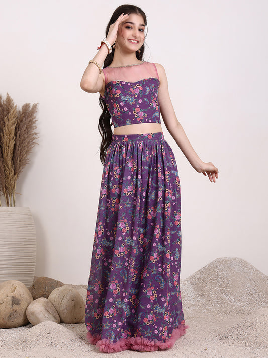 Girls Printed Ready to Wear Lehenga