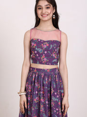 Girls Printed Ready to Wear Lehenga