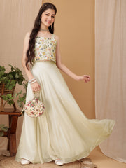 Girls Embroidered Thread Work Ready To Wear Lehenga & Choli