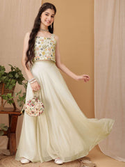 Girls Embroidered Thread Work Ready To Wear Lehenga & Choli