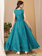 Girls Embroidered Thread Work Ready To Wear Lehenga & Choli