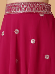 Girls Embroidered Sequinned Ready to Wear Lehenga & Blouse