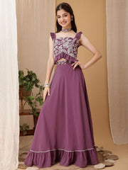 Girls Embroidered Thread Work Ready to Wear Lehenga Choli