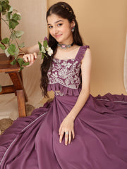 Girls Embroidered Thread Work Ready to Wear Lehenga Choli