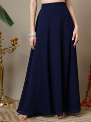 Girls Floral Woven Design Silk Ready To Wear Lehenga & Blouse