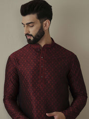 Men Ethnic Motifs Embroidered Regular Thread Work Kurta with Trousers