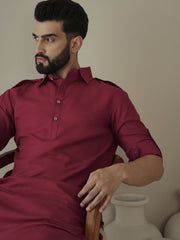 Men Regular Kurta with Dhoti Pants