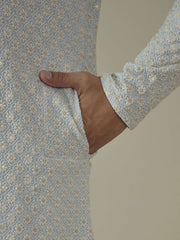 Men Ethnic Motifs Embroidered Regular Thread Work Kurta with Trousers