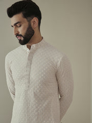 Men Ethnic Motifs Embroidered Regular Thread Work Kurta with Trousers