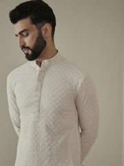 Men Ethnic Motifs Embroidered Regular Thread Work Kurta with Trousers
