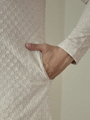 Men Ethnic Motifs Embroidered Regular Thread Work Kurta with Trousers