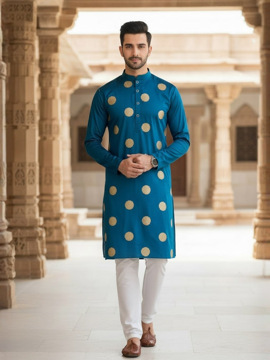 Men Ethnic Motifs Printed Regular Kurta with Trousers
