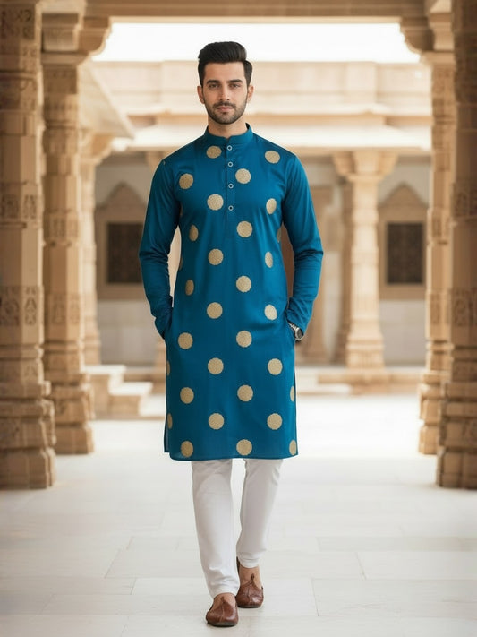 Men Ethnic Motifs Printed Regular Kurta with Trousers