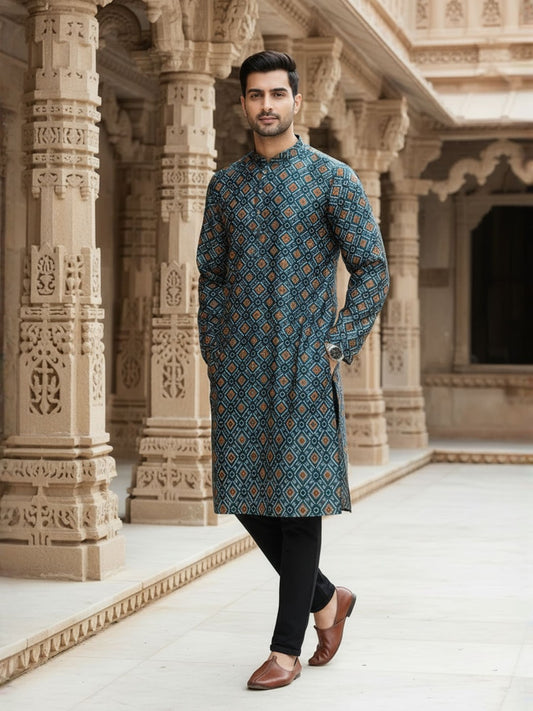 Men Ethnic Motifs Embroidered Sequinned Kurta
