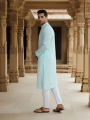 Men Ethnic Motifs Regular Thread Work Kurta with Pyjamas