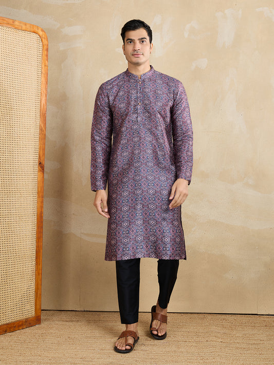 Men Ethnic Motifs Printed Sequinned Kurta