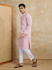 Men Ethnic Motifs Embroidered Thread Work Kurta