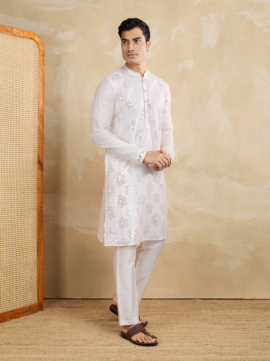Men Ethnic Motifs Embroidered Sequinned Grandeur & Majestic Artwork Kurta