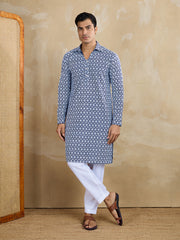 Men Ethnic Motifs Embroidered Kurta with Trousers
