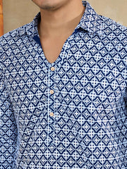 Men Ethnic Motifs Embroidered Kurta with Trousers