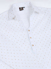 Floral Embroidered Chikankari Shirt Collar Straight Kurta With Trousers