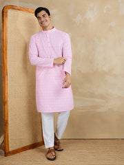 Men Ethnic Motifs Embroidered Kurta with Trousers