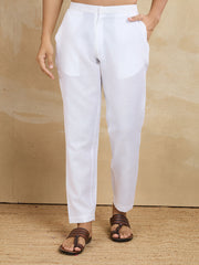 Floral Embroidered Chikankari Mandarin Collar Straight Kurta With Trousers