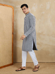 Men Ethnic Motifs Embroidered Kurta with Trousers