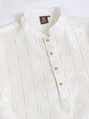 Men Floral Embroidered Kurta with Dhoti Pant