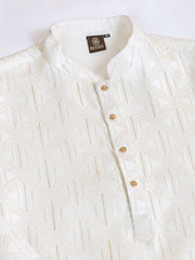 Men Floral Embroidered Kurta with Dhoti Pant