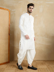 Men Floral Embroidered Kurta with Dhoti Pant